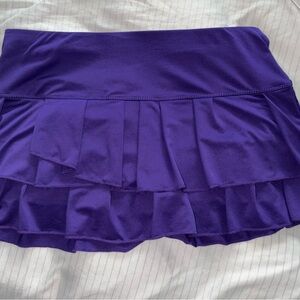 Lucky in Love Purple Skater Mini Skirt